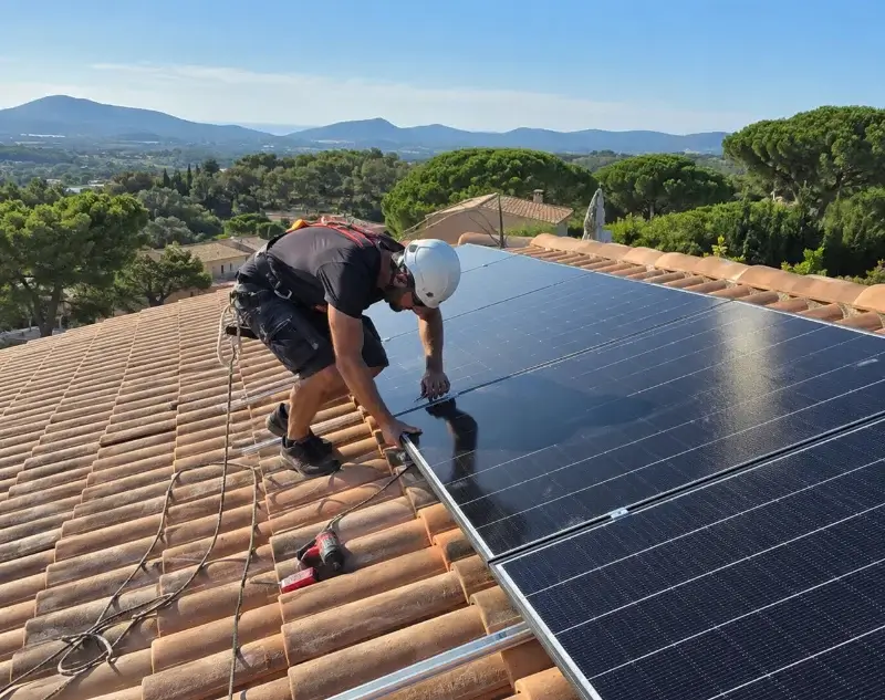 Installateur panneaux solaires Lacenas — pose photovoltaïque sur toiture